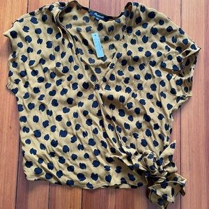 Madewell NWT XXS Sash-Tie Wrap Top in Painted Spot